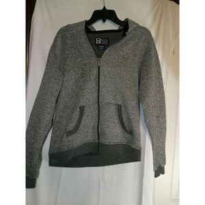 LR Scoop Premium NY Heather Gray‎ Full-Zip Hoodie Sweatshirt Casual Comfort YXL